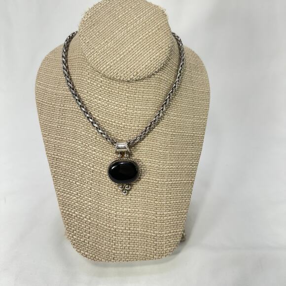 Sterling silver rope chain and pendant - Picture 1 of 7
